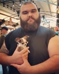Big Guys With Small Dogs
