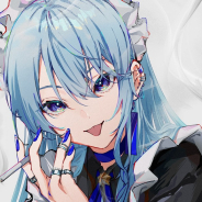 anime woman smoking a fag