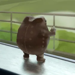 the contemplating frog
